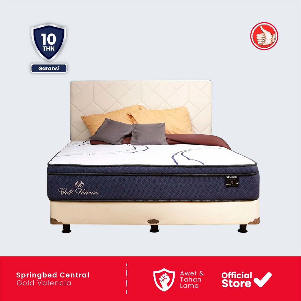 JEMPOL FURNITURE || KASUR SPRINGBED CENTRAL GOLD VALENCIA KASUR SAJA