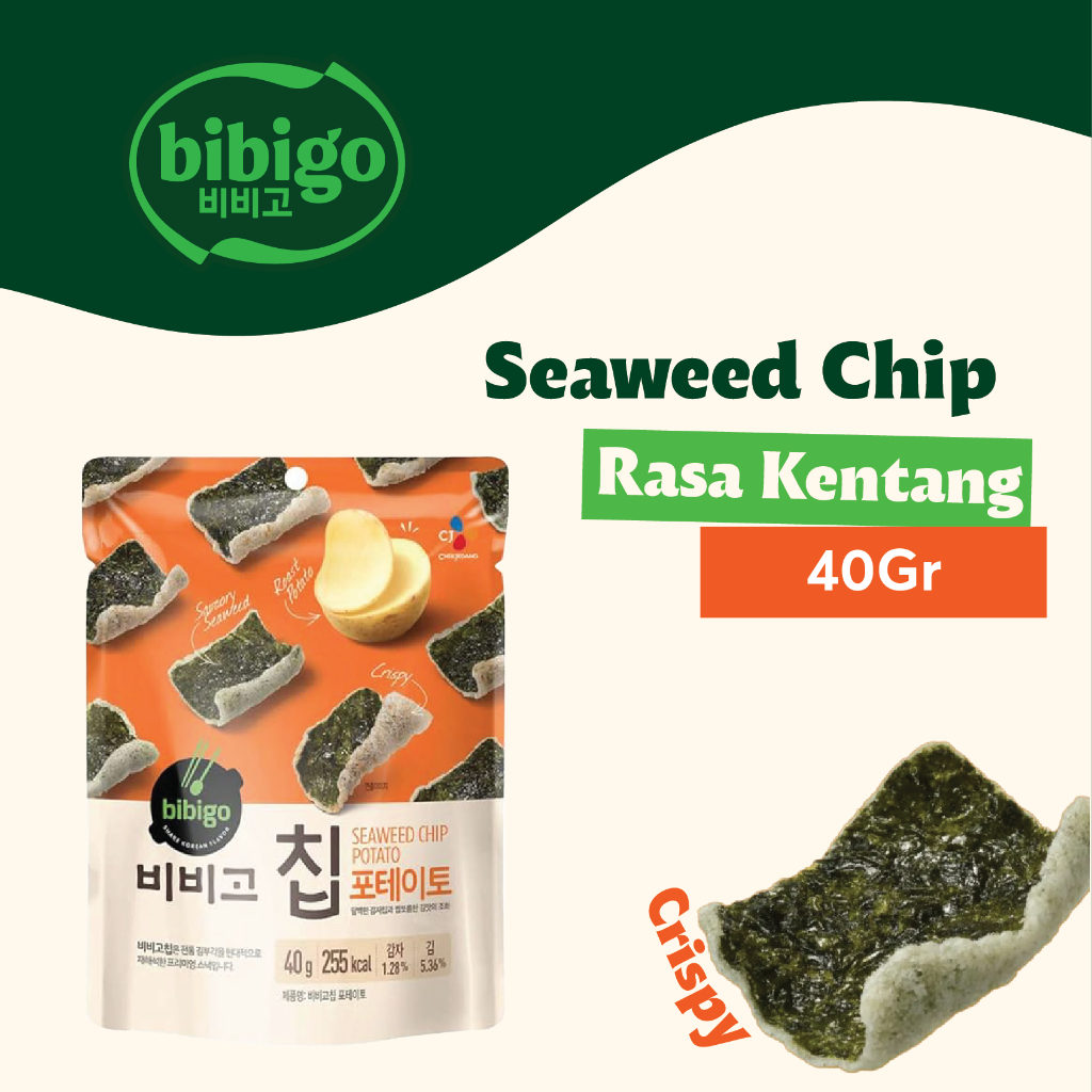 

Bibigo Seaweed Snack Rasa Kentang / Seaweed Chip Potato 40g