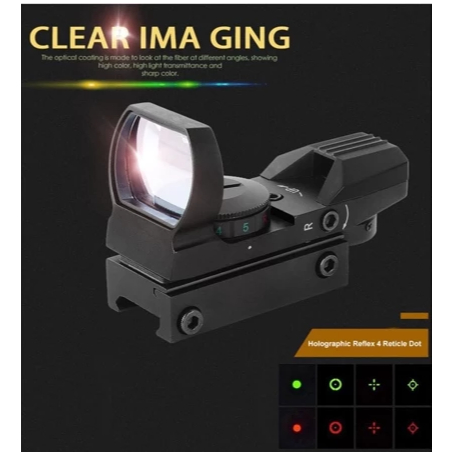 teleskop red dot 1x22x33 REFLEX SIGHT RED DOT, GREEN DOT, SCOPE, 4 Reticle FULL METAL ORIGINAL