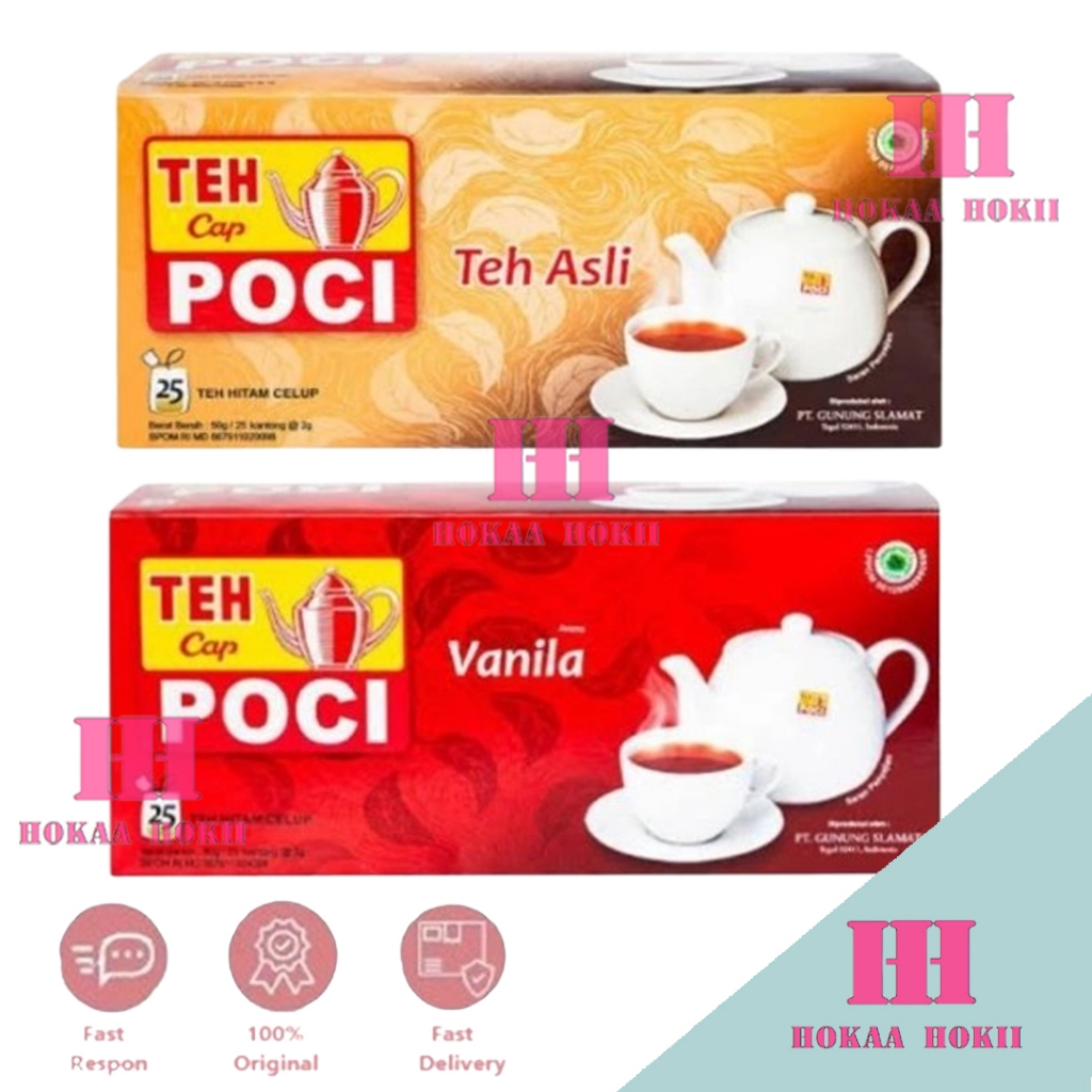 

Teh Celup Cap Poci Wangi Teh Asli & Aroma Vanilla 25 Bags