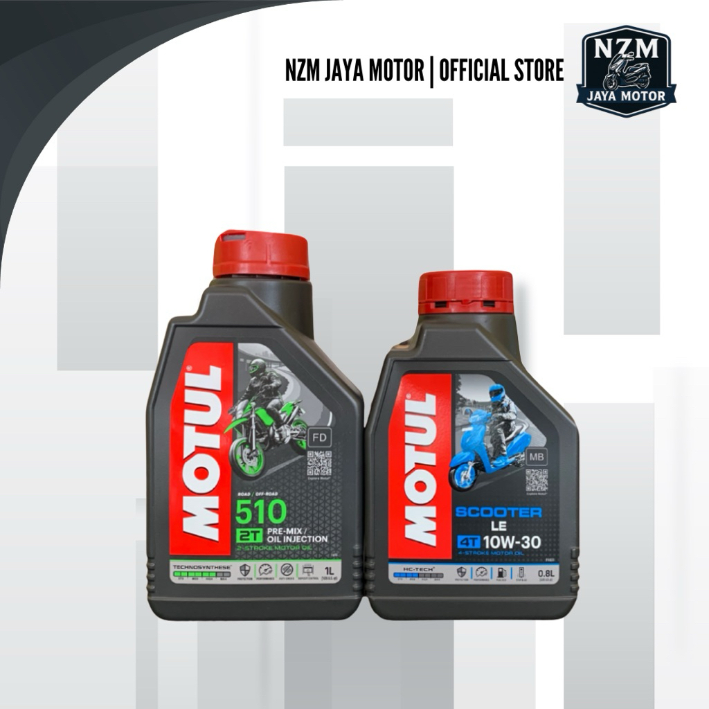 OLI MOTUL SCOOTER LE 4T (0,8L), OLI SAMPING MOTUL 510 2T (1L) ORI 100%