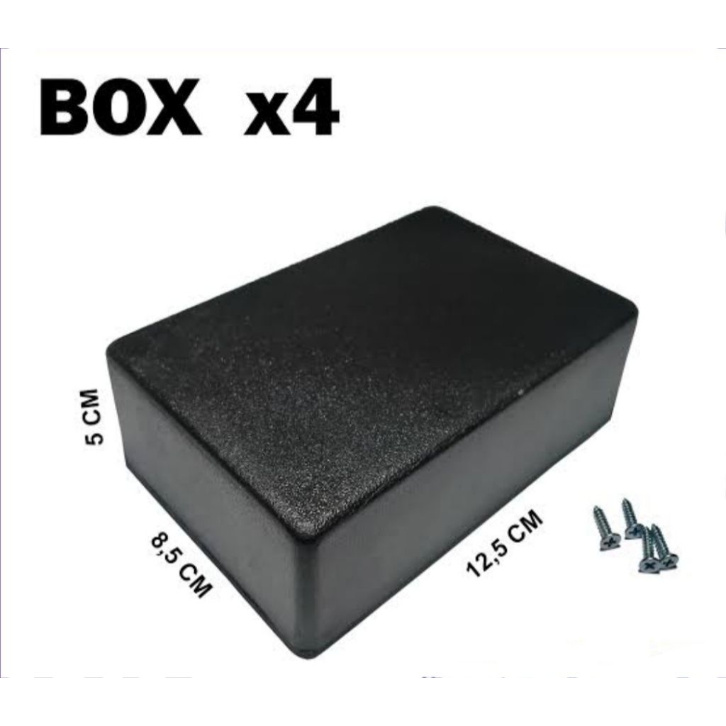 Black Box X4 warna Hitam bok serbaguna UK 12,5 x 8,5 x 5 cm untuk project jadi