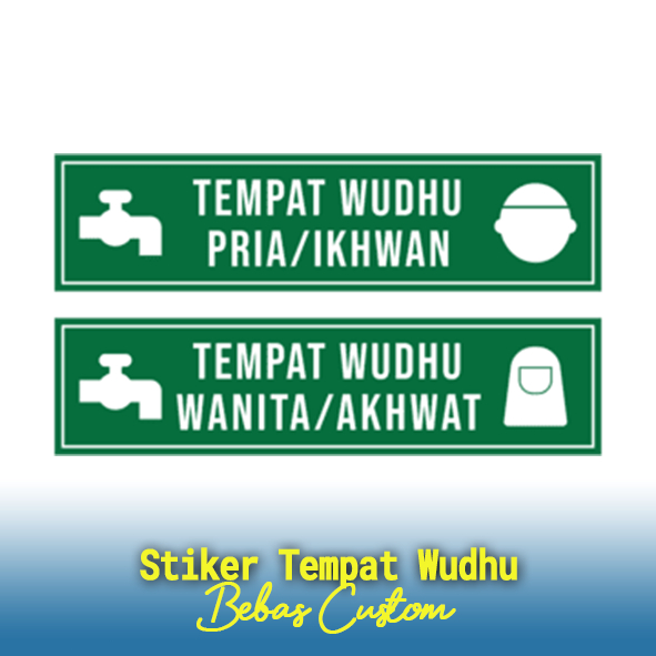 

Stiker Tempat Wudhu,Stiker Tempat Wudhu Ikhwan/Akhwat, Stiker Quantac Anti Air, Stiker Tempat Wudhu 20x10cm