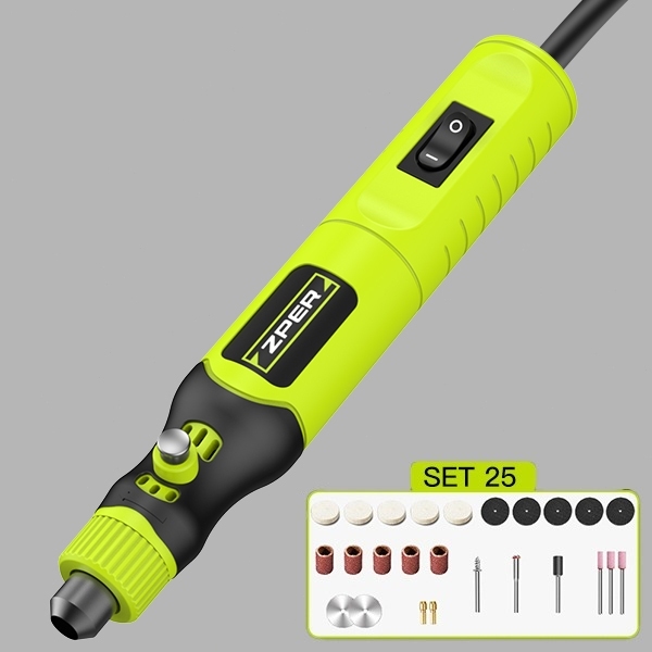 ZPER Bor Mini Listrik Set Lengkap Gerinda Mini Listrik Penghalus-Alat Gerinda Mikro Pengukir Pena