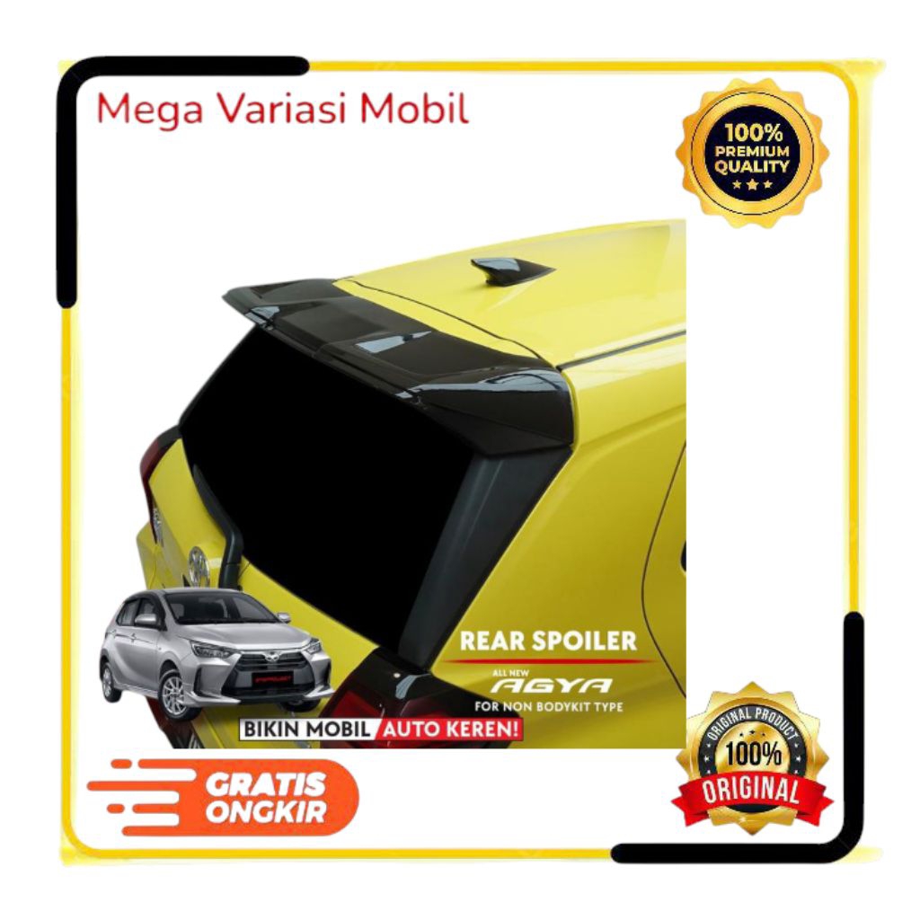 Otoproject - Rear Spoiler All New Agya / Ayla 2023 - 2025 Glossy Black