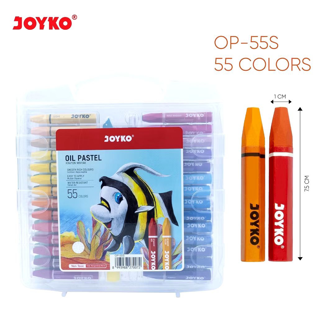 

Joyko OP-55S | Crayon 55 Warna | Krayon Minyak | Oil Pastel 55 Color