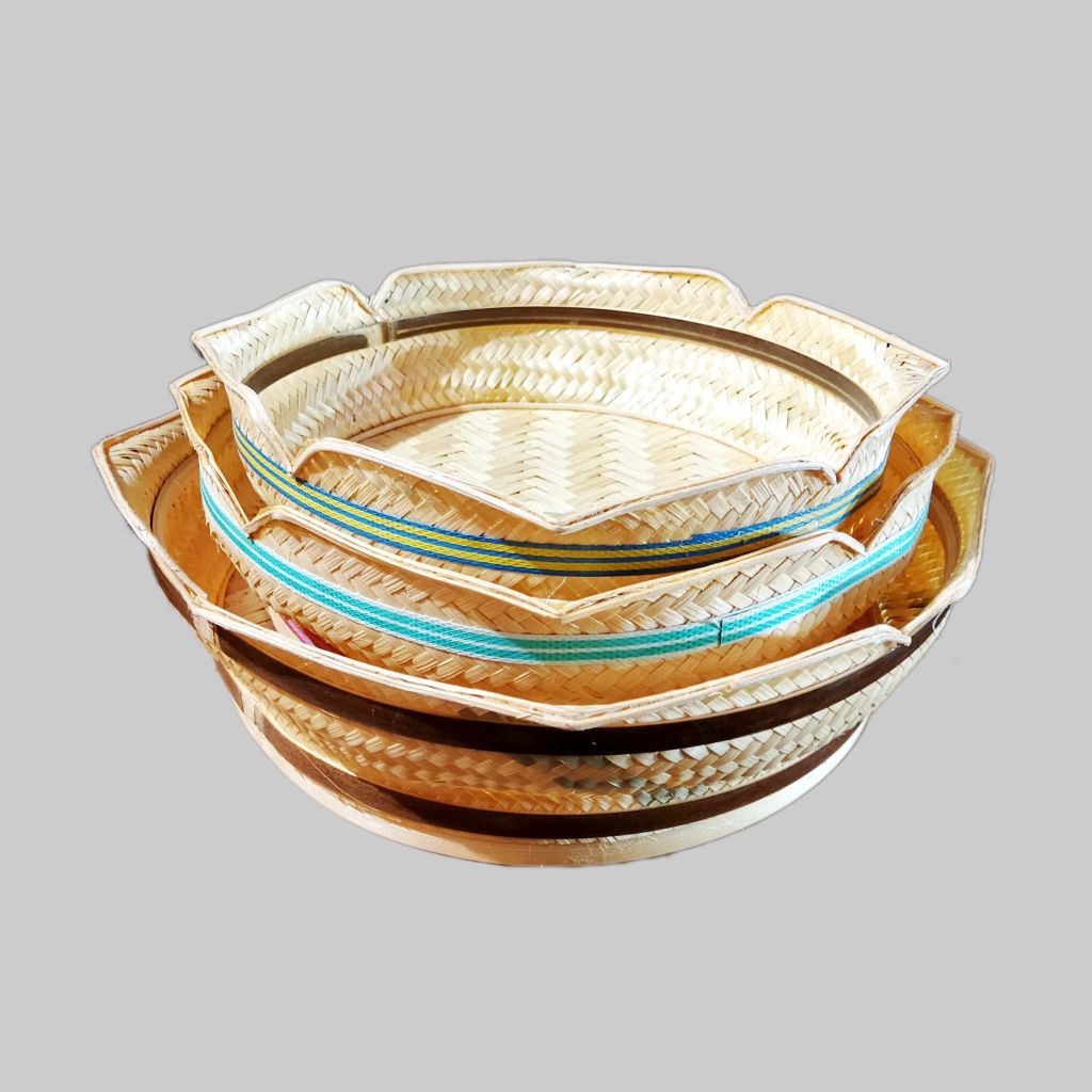 besek teratai bambu - hampers teratai - keranjang teratai - besek bambu bulat