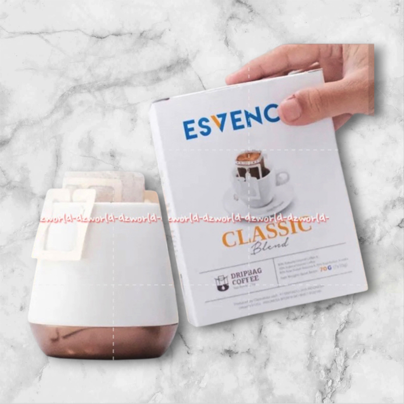 

Esvenco Classic Blend 70gr Kopi Bubuk Dengan Drip Bag Kopi Hitam Instan dengan Saringan Esfenko Coffee Drips
