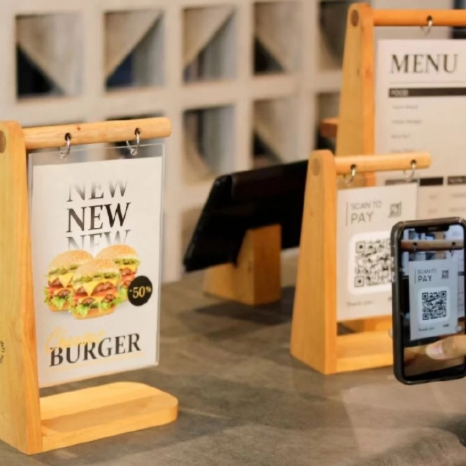 Syafa Dstore Stand Gantungan Qris Kekinian Stand Menu Makanan