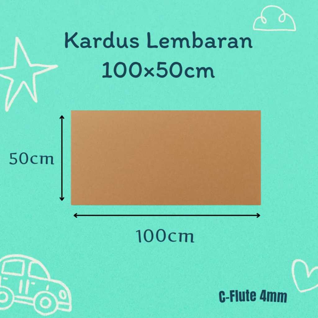 

Ready Karton Kardus Sheet Lembaran 100x50 cm Single wall