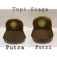 TOPI PRAMUKA BERGARIS KUNING