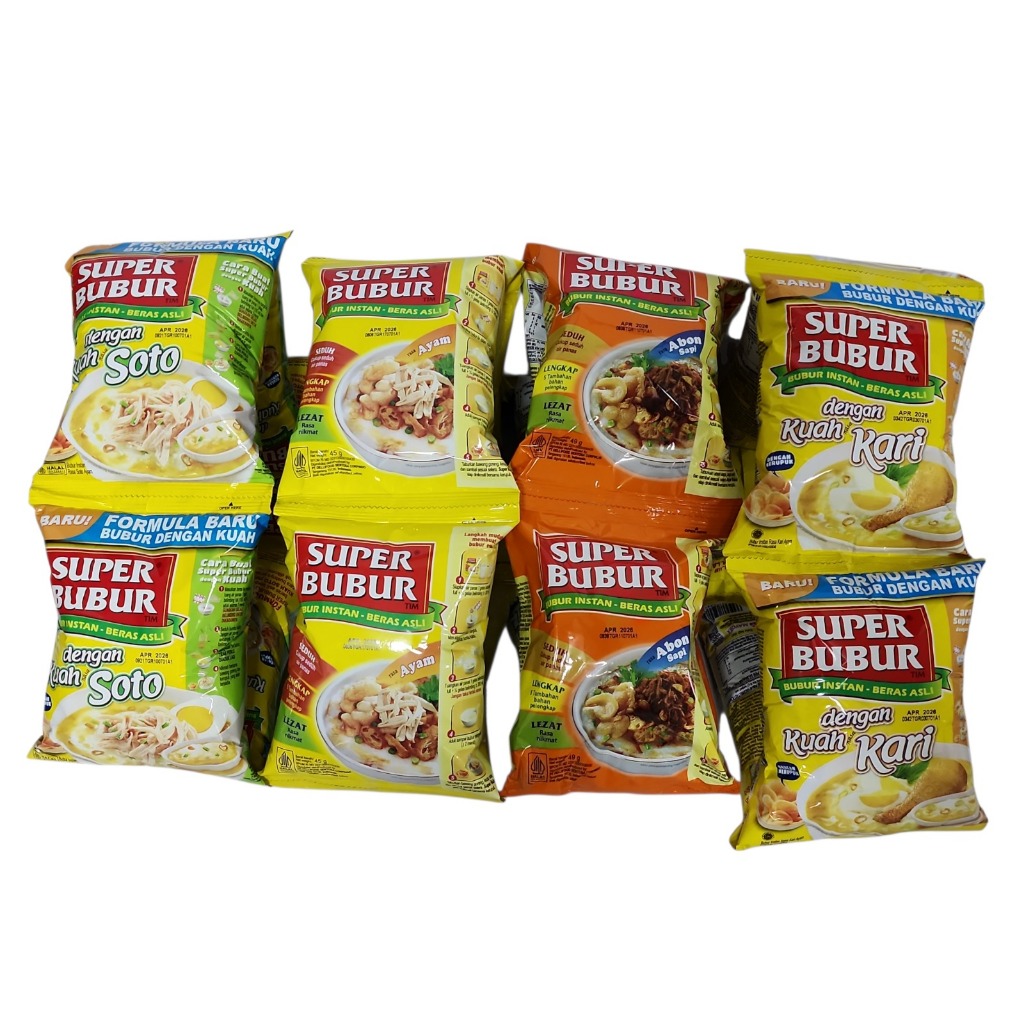 

Super Bubur Instan Lezat RENCENG - Netto 45 gr isi 5 bks