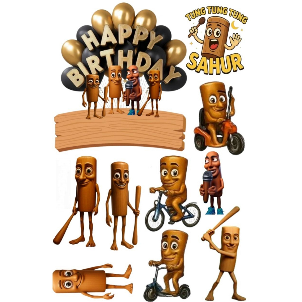 

TOPPER CAKE TUNGTUNG / Ulang Tahun Tema Tungtung