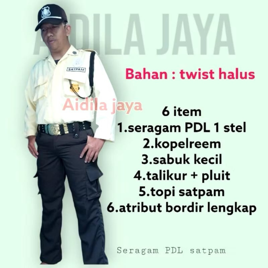 SERAGAM SATPAM PDL 1 SET LENGKAP