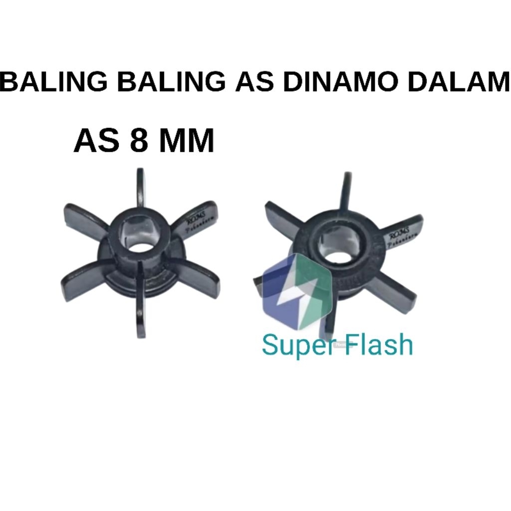 Baling Baling Dalam Dinamo Kipas Angin As 8MM