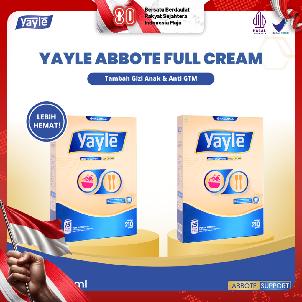 

Yayle Susu Abbote 210 Gram 2 Pcs II Menambah Nafsu Makan, Gizi, Dan Imnunitas Anak