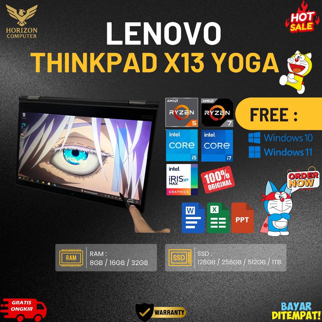 Lenovo Thinkpad X13 YOGA G4 / G3 / G2 / G1 Intel I7 I5 16GB 512GB