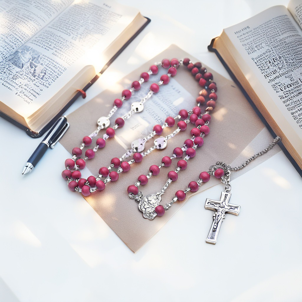 Murah ROSARIO KALUNG KAYU MERAH / KALUNG ROSARIO KATOLIK / ROSARIO ASLI / ROSARIO KAYU / KONTAS