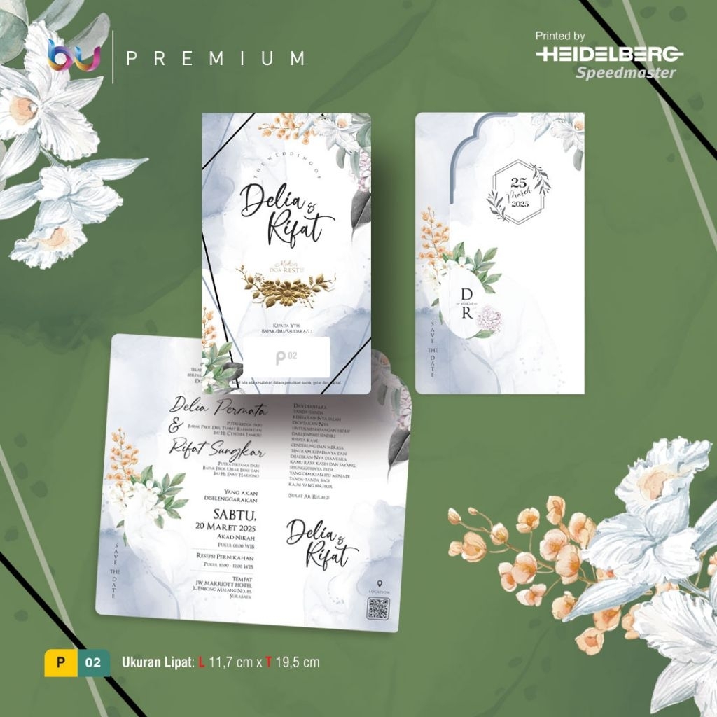 Blanko Undangan Kosongan BU Premium 02 FOIL (P 02)