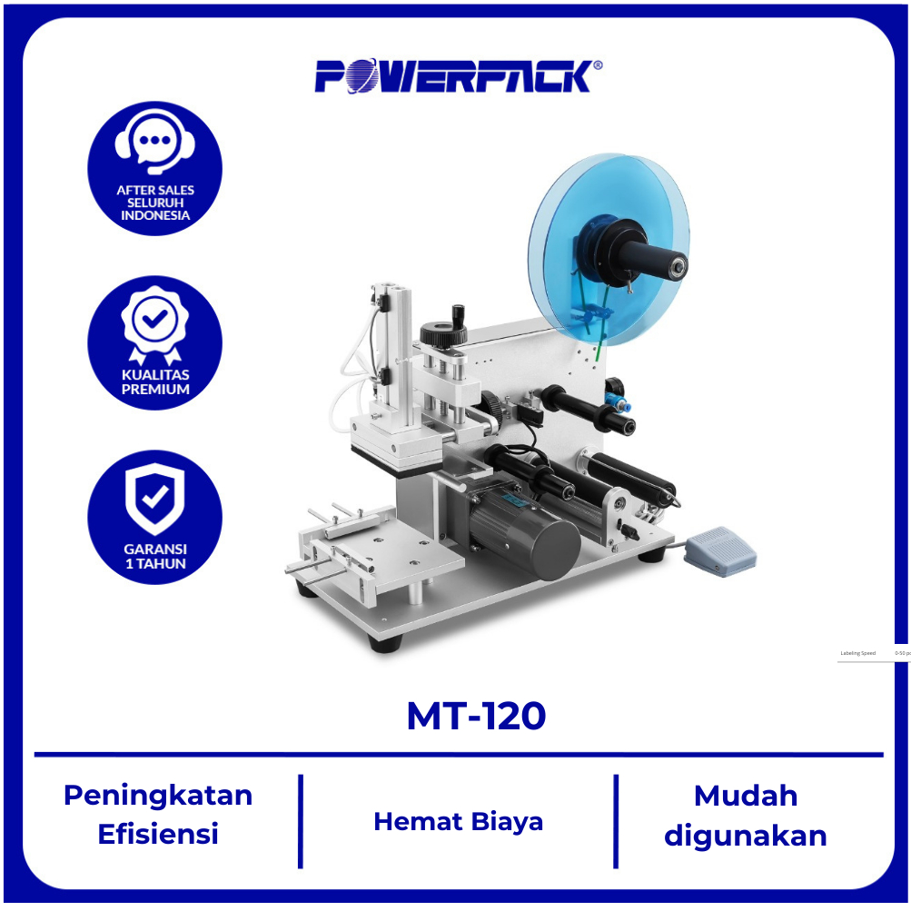 

POWERPACK MT-120 SEMI-AUTO TOP SIDE LABELING