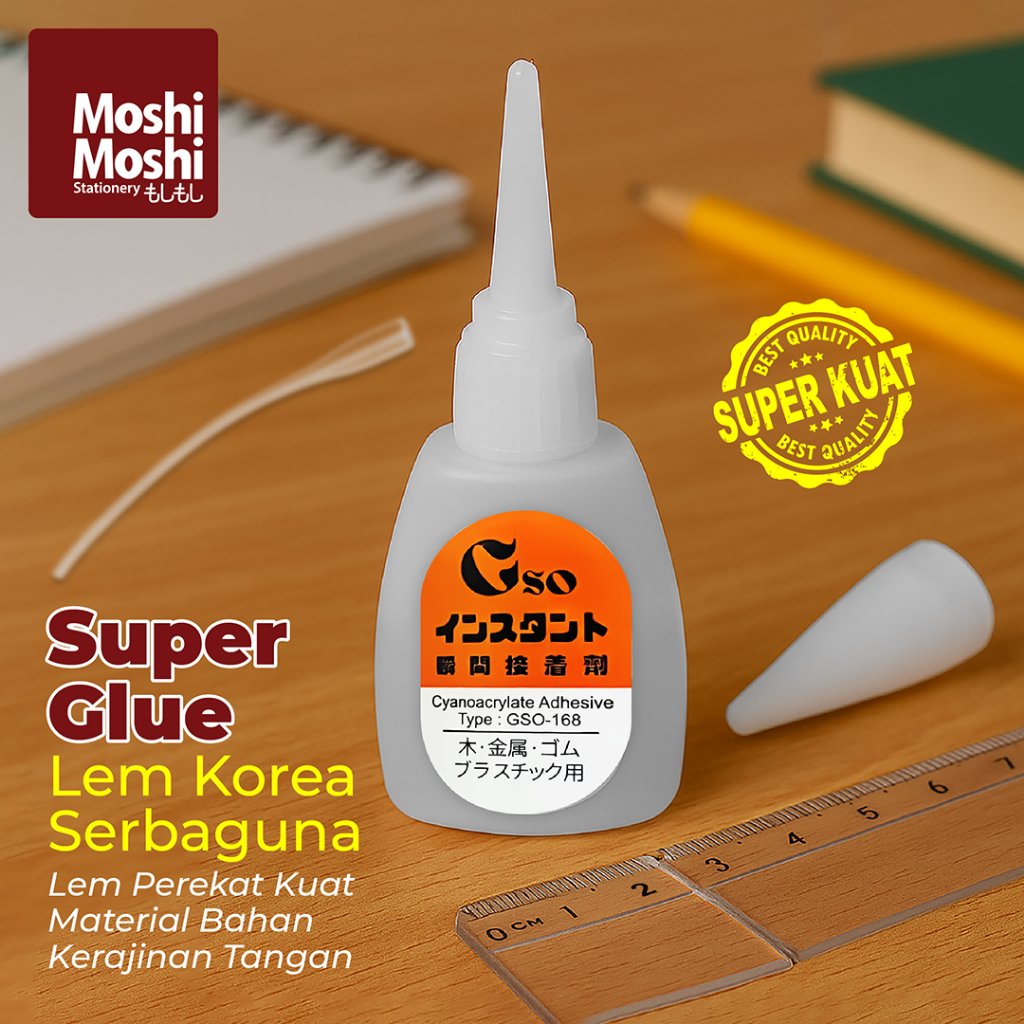 

Super Glue Lem Korea G Serbaguna Peralatan Kantor Kerajinan Tangan Perekat Kuat Kain Plastik Kaca