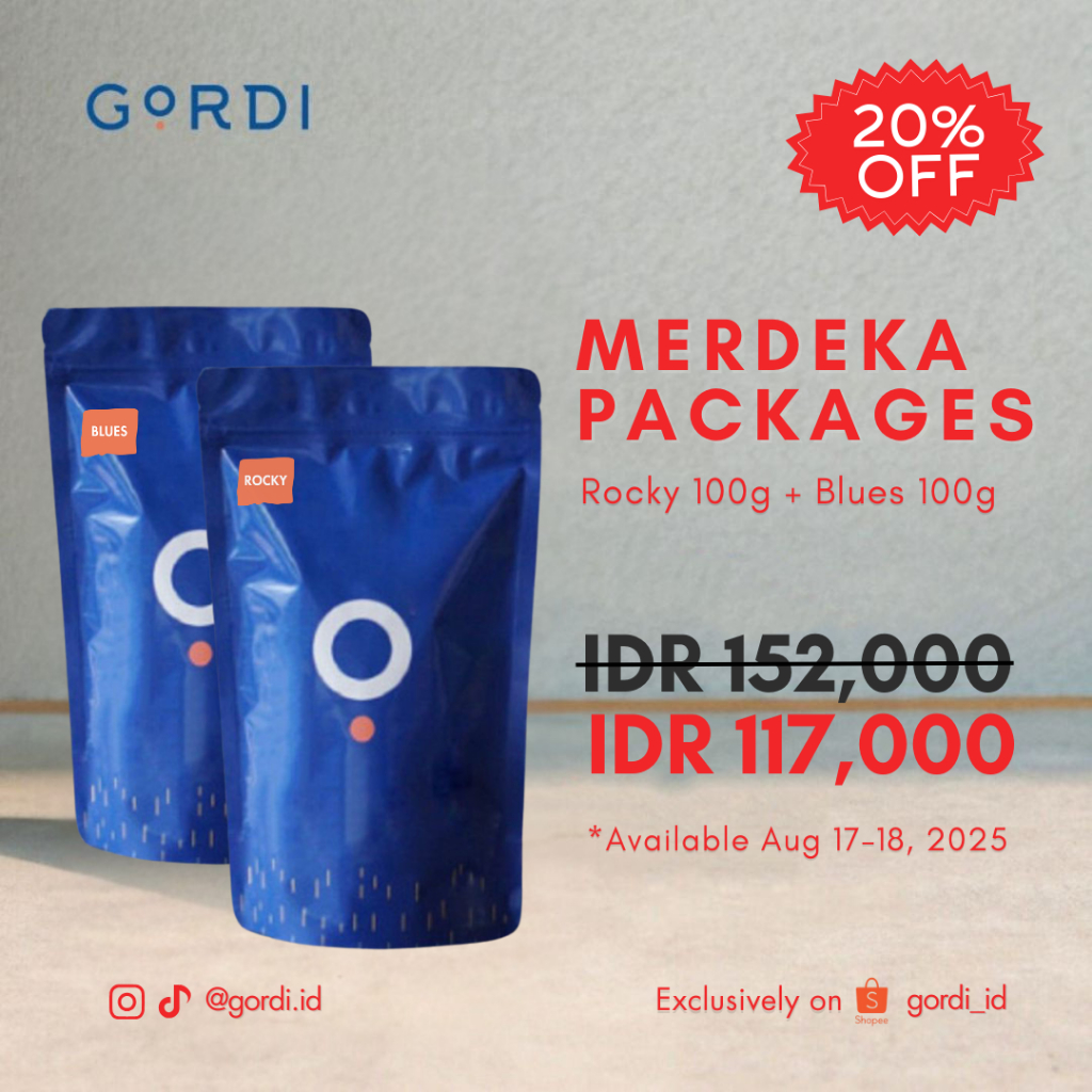 

Gordi – Merdeka Package Bundle Package Rocky + Blues 100gr – Kopi Arabica Premium Fresh Roast