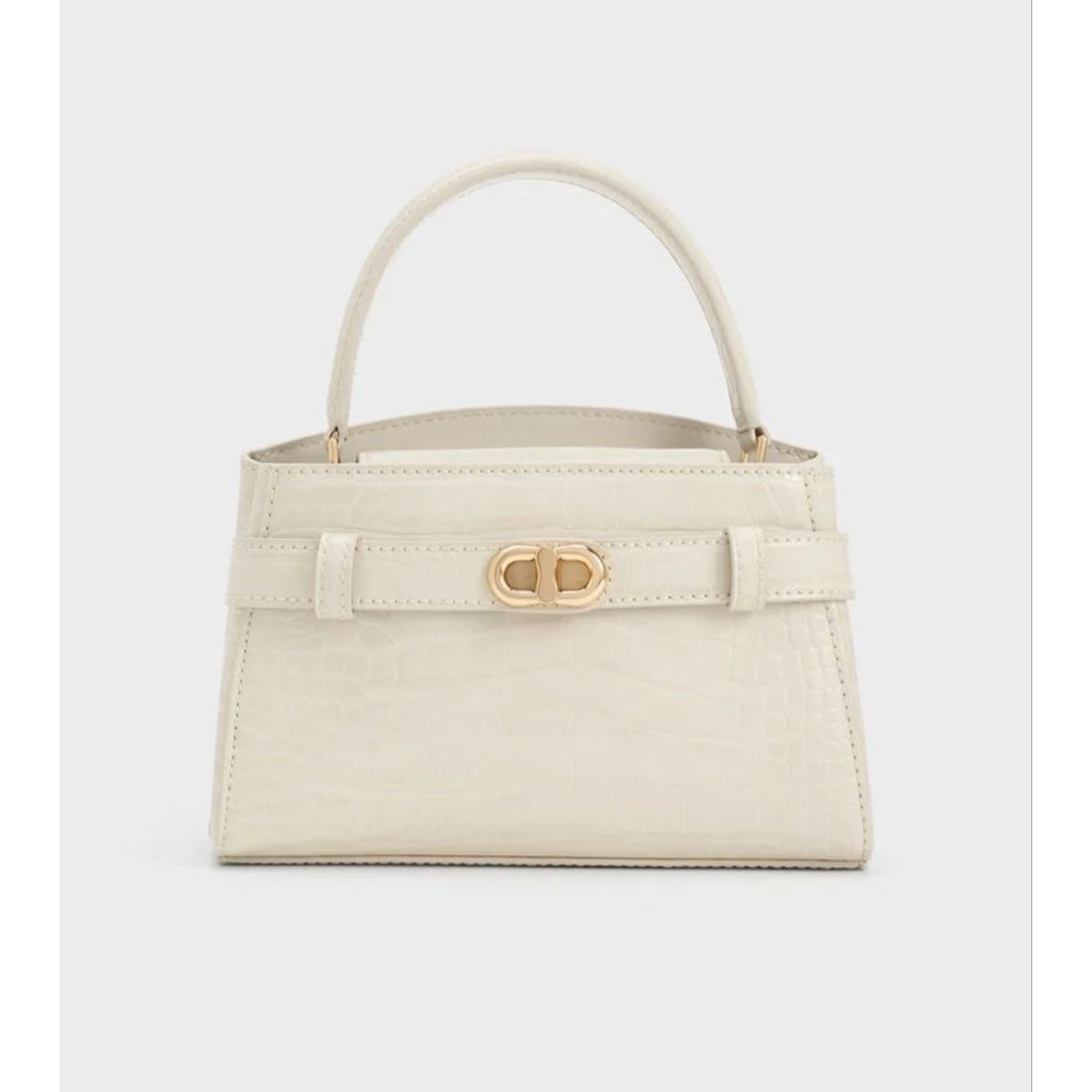 [JASTIP SG] Aubrielle Croc-Effect Top Handle Bag