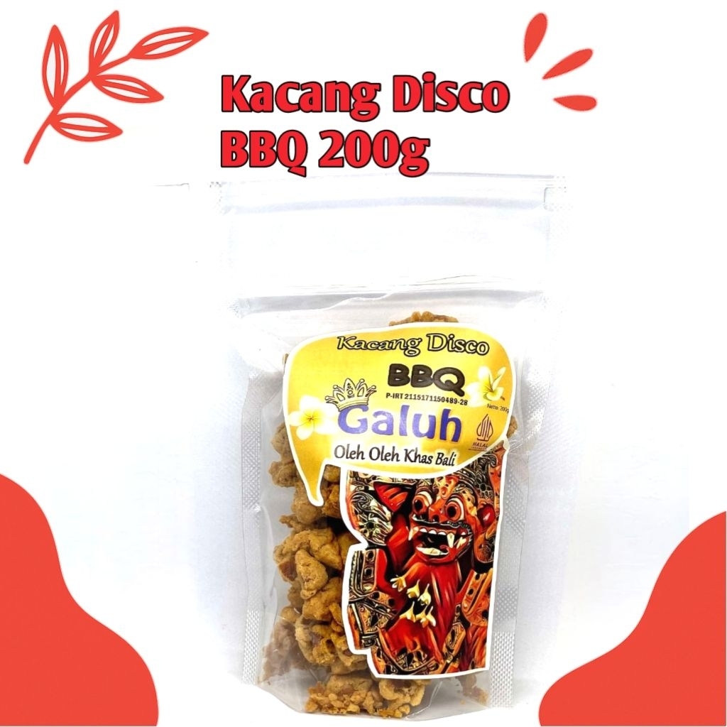 

Kacang Disco Barbeque BBQ Galuh 200g – Oleh Oleh Khas Bali, Cemilan Renyah Halal Jajanan Murah