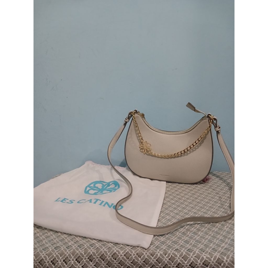 {PRELOVED} Tas Selempang LES CATINO Leony crossbody bag warna Haze