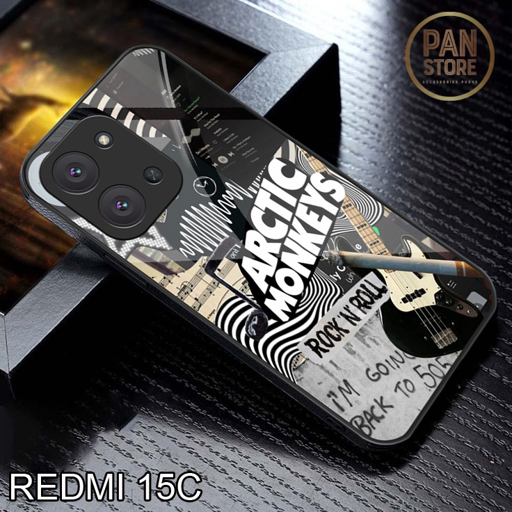 Softcase Glass case Redmi 15C Terbaru 2025 - Case - Softcase Redmi 15C  Mewah Elegant full cover