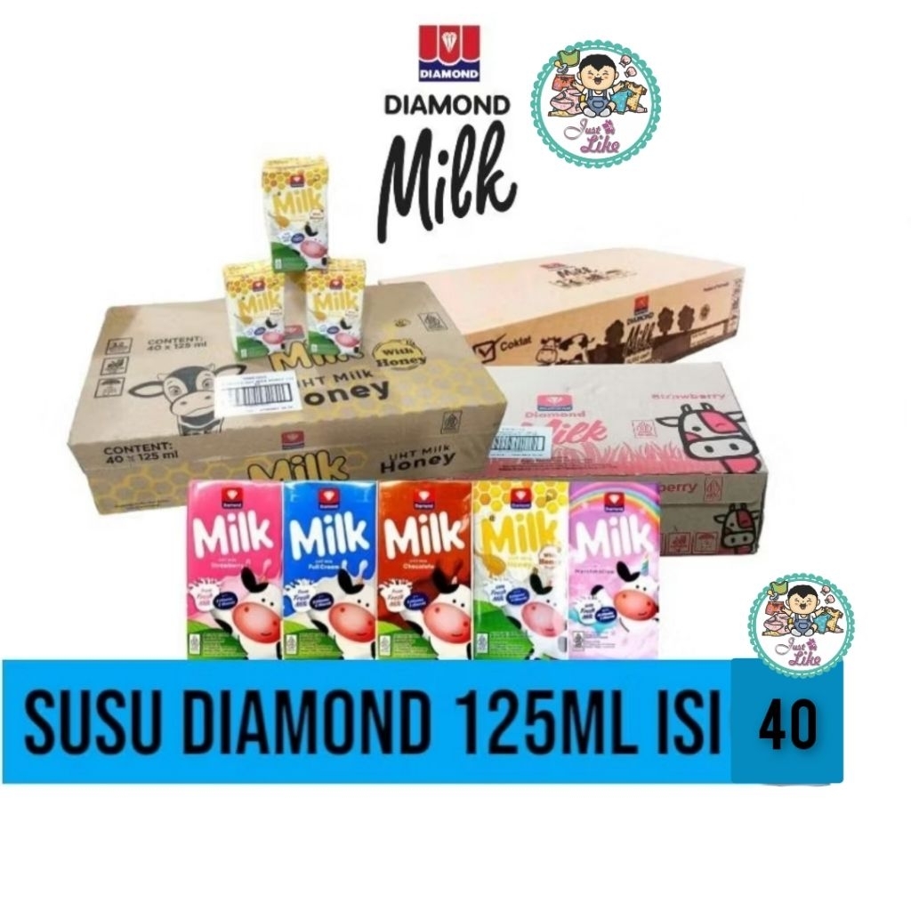 

DIAMOND Susu UHT 125ml All Varian (1 dus isi 40pcs)