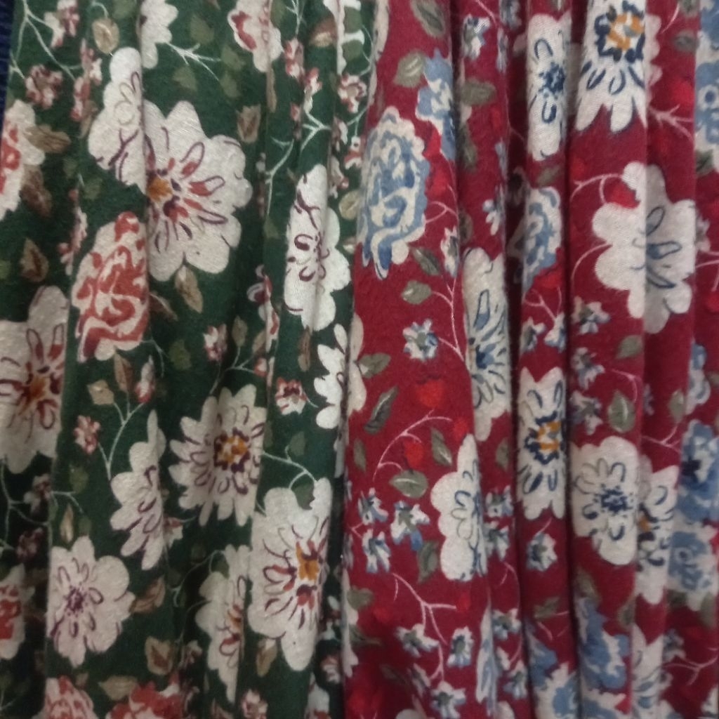 1/2 meter Kain Flanel (2 Warna) | Katun Flanel | Bahan Flanel | Kain Meteran | Katun Flanel Motif | 