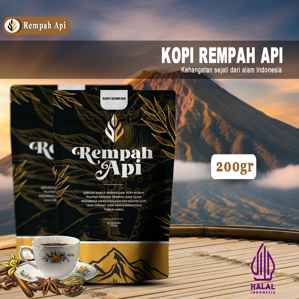 

Kopi Rempah Api 200gr (Kopi Robusta, Jahe Emprit, Kayumanis, Jinten Hitam, Kapulaga, dan cengkeh)