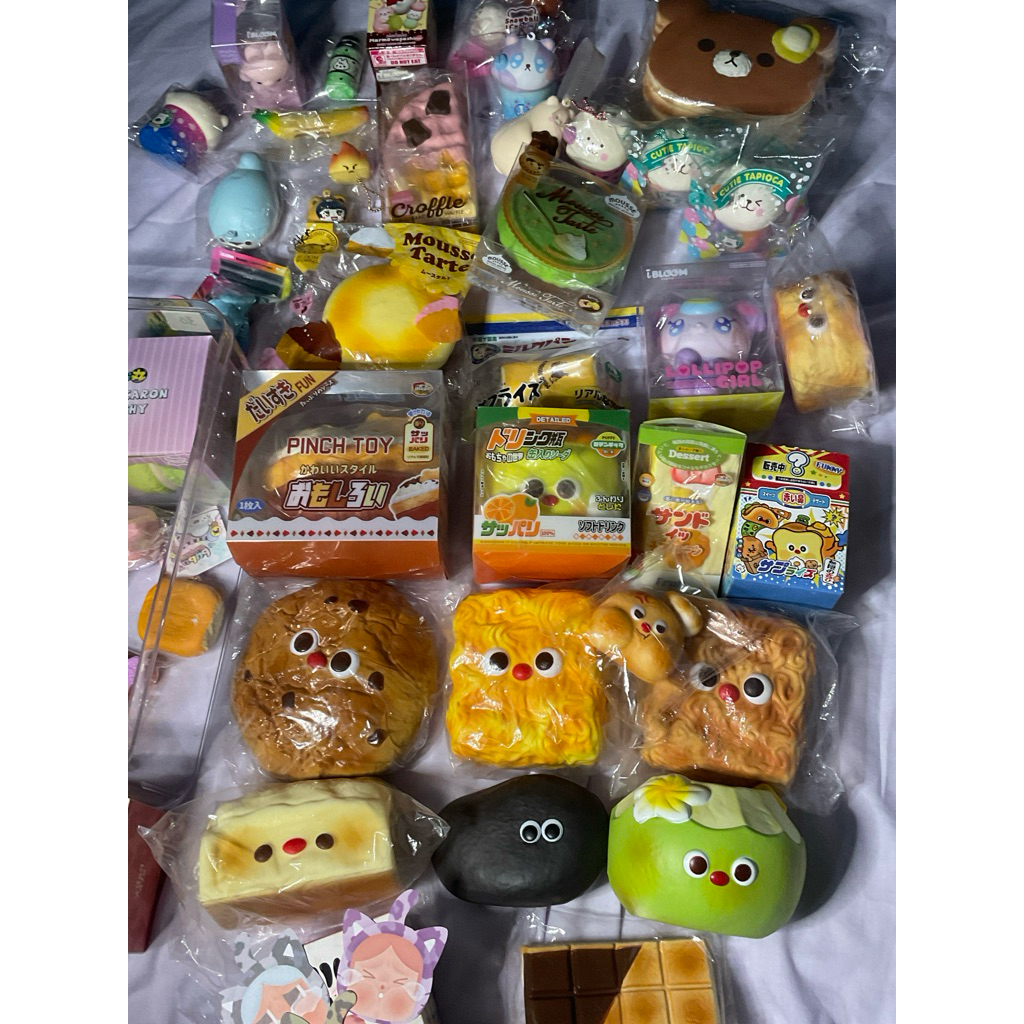 mido squishy | noodle cookies coconut loaf blind box juice basqueez lava cake chocolate batu bread r