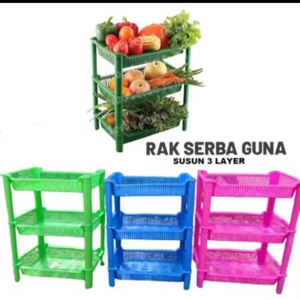 rak mini rak susu 3 / rak piring plastik / rak serbaguna / rak plastik