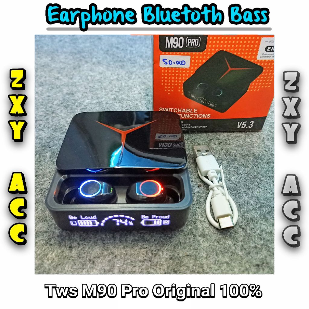 Tws Bluetoth M90pro Original Gaming Pro