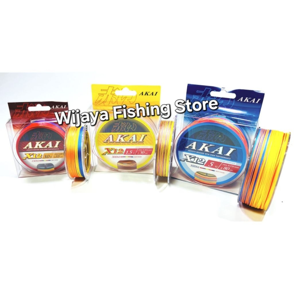 Senar Pancing PE Akai X12 150 meter 300 meter 500 meter