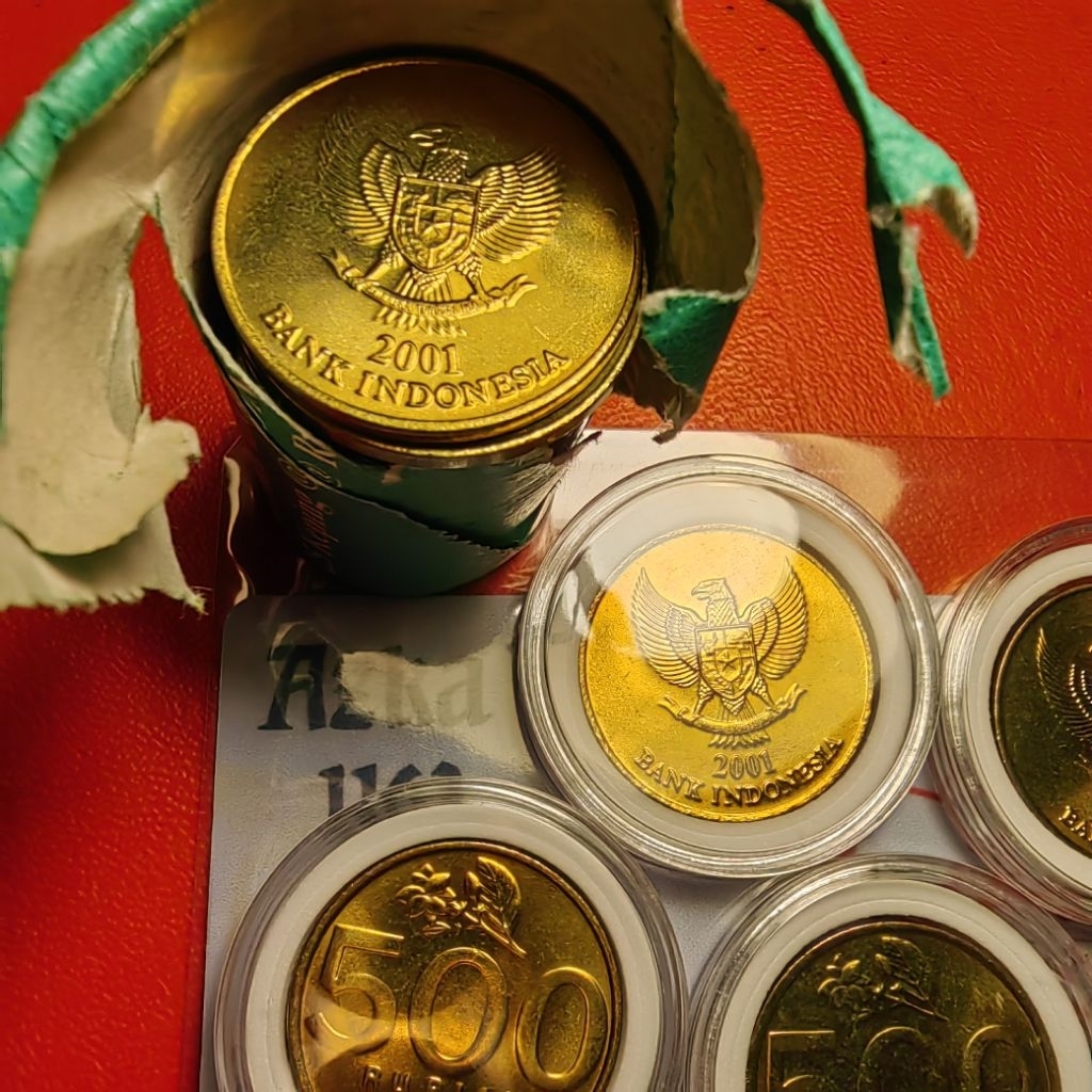 500 rupiah melati tahun 2001 GRESS ASLI