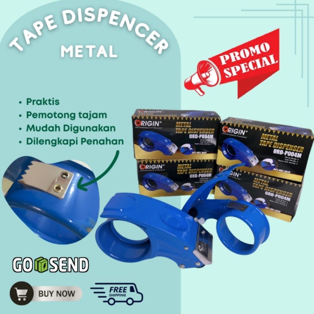 

Dispenser Tape lakban bahannya tebal dan kuat