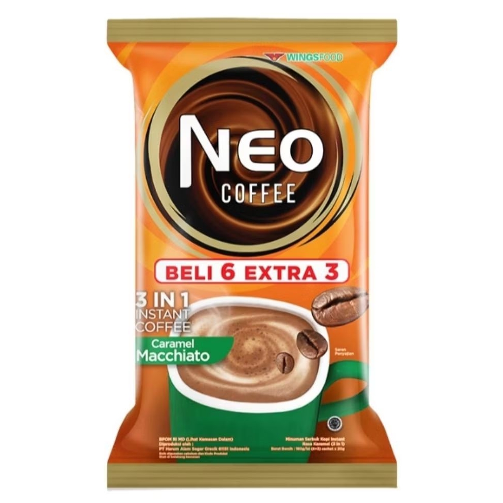 

NEO Coffee Kopi Macchiato karamel Sachet 9×20 g