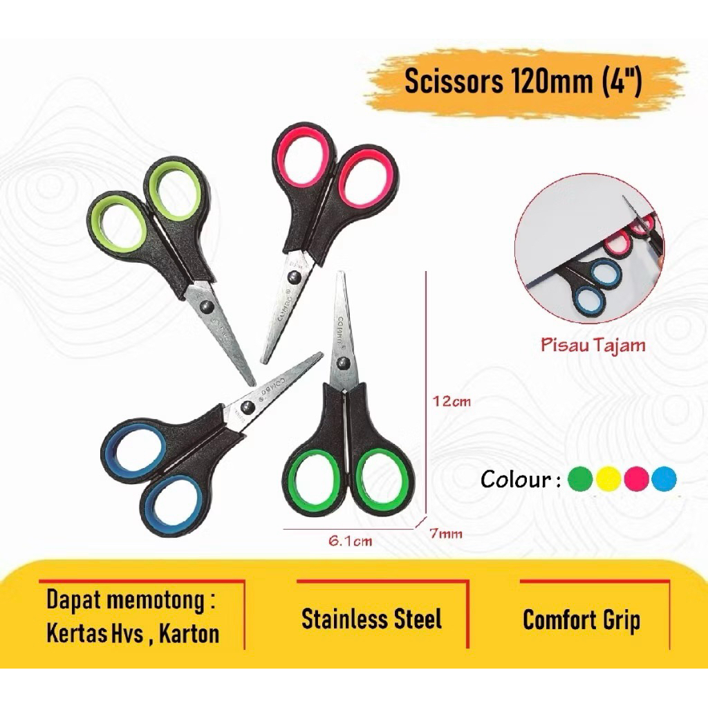 

Gunting Kertas / Scissors Stainless / Gunting Kecil / Gunting Besar
