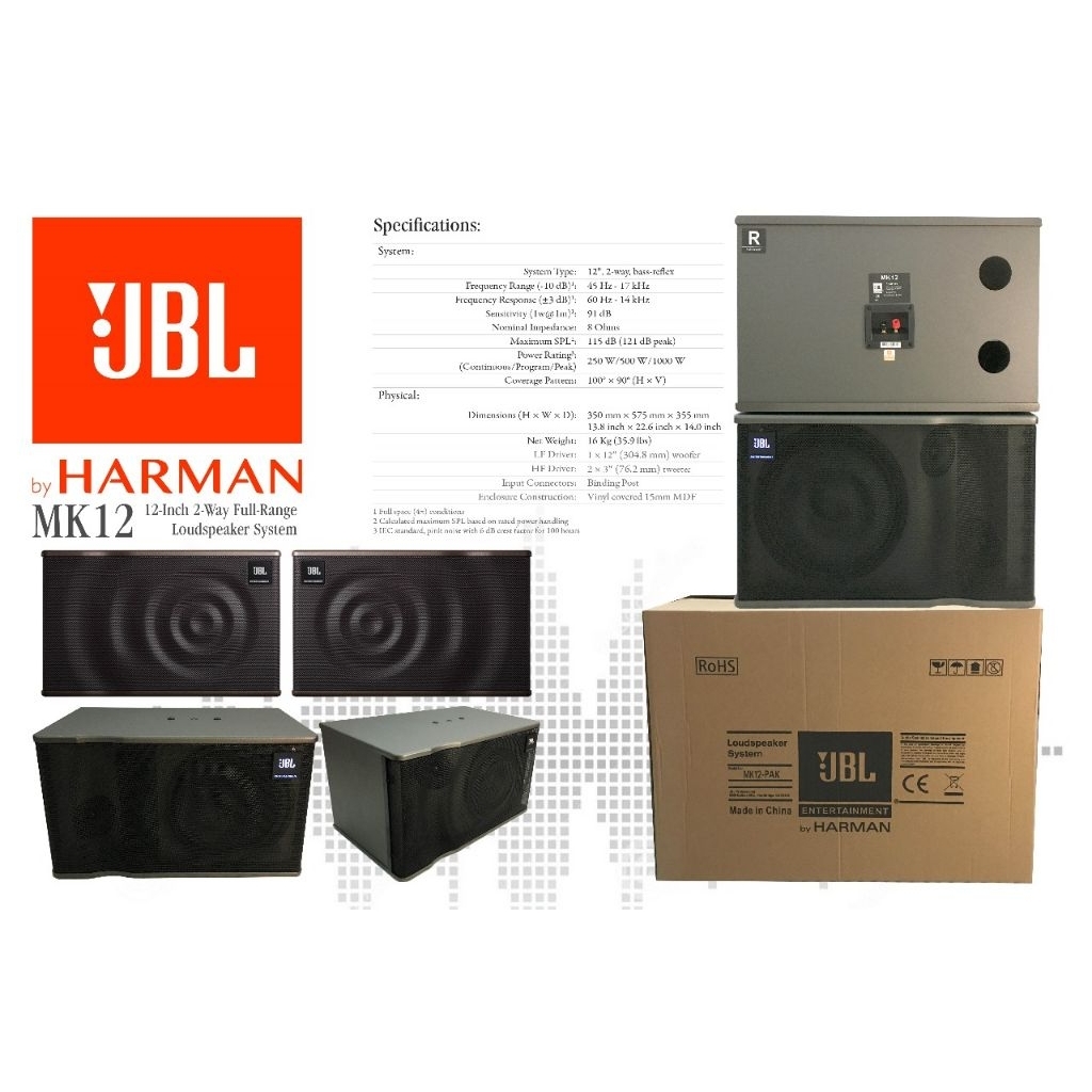 SPEAKER KARAOKE JBL MK12 SPEAKER VOCAL 12 INCH HARGA SEPASANG