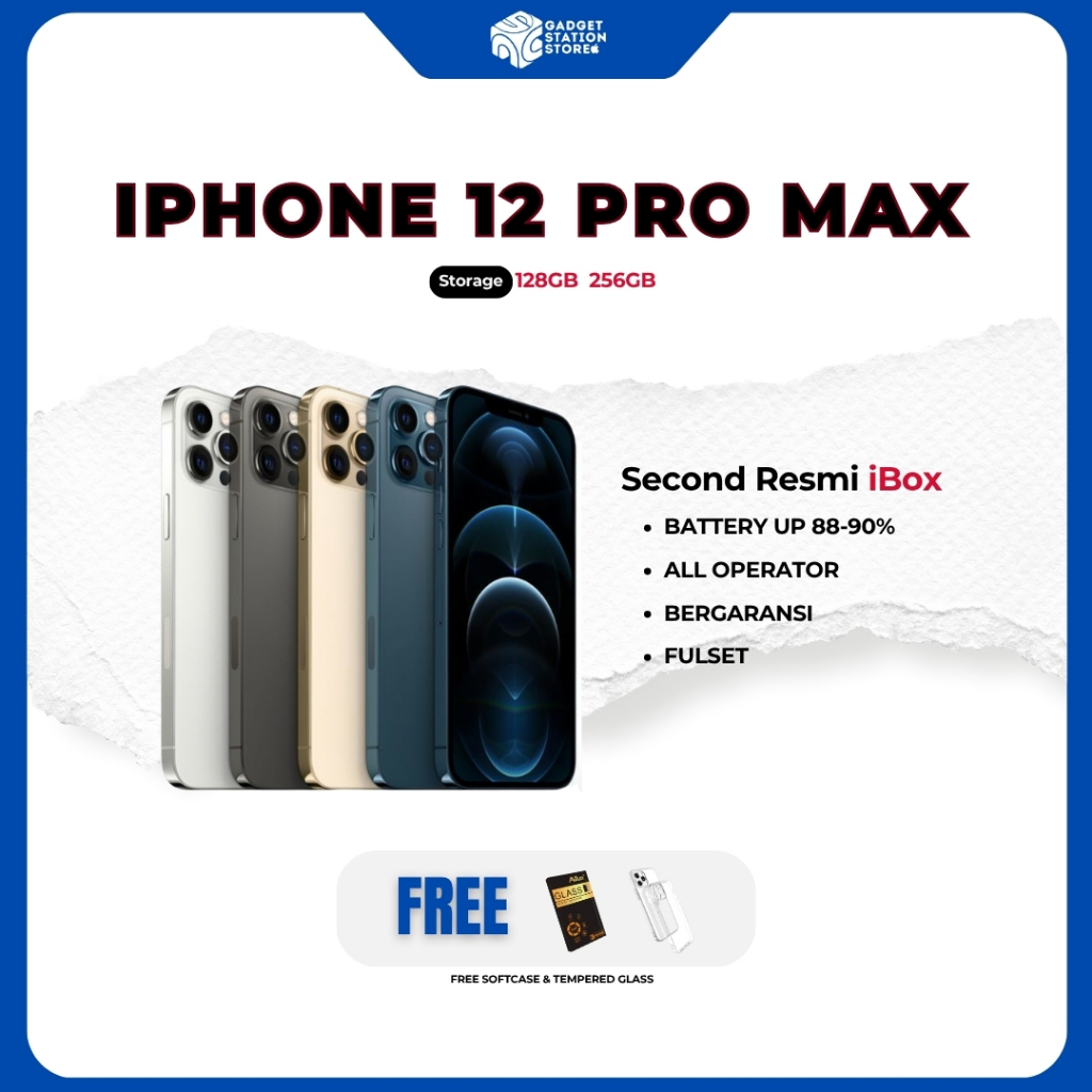 iPhone 12 Pro Max 256 128 GB Resmi iBox