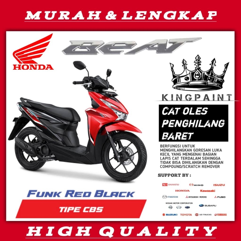 cat oles penghilang baret body motor beat red