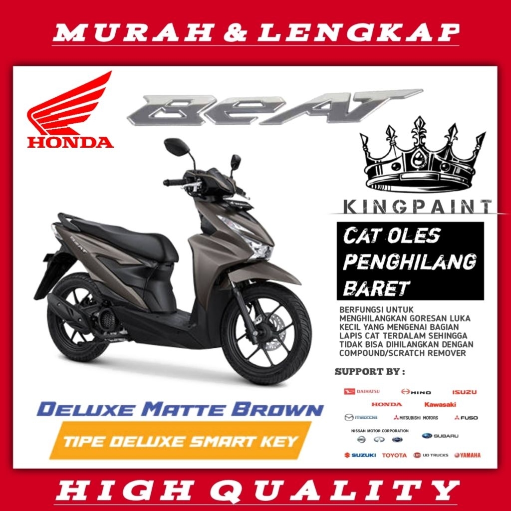 cat oles penghilang baret body motor beat matte Brown