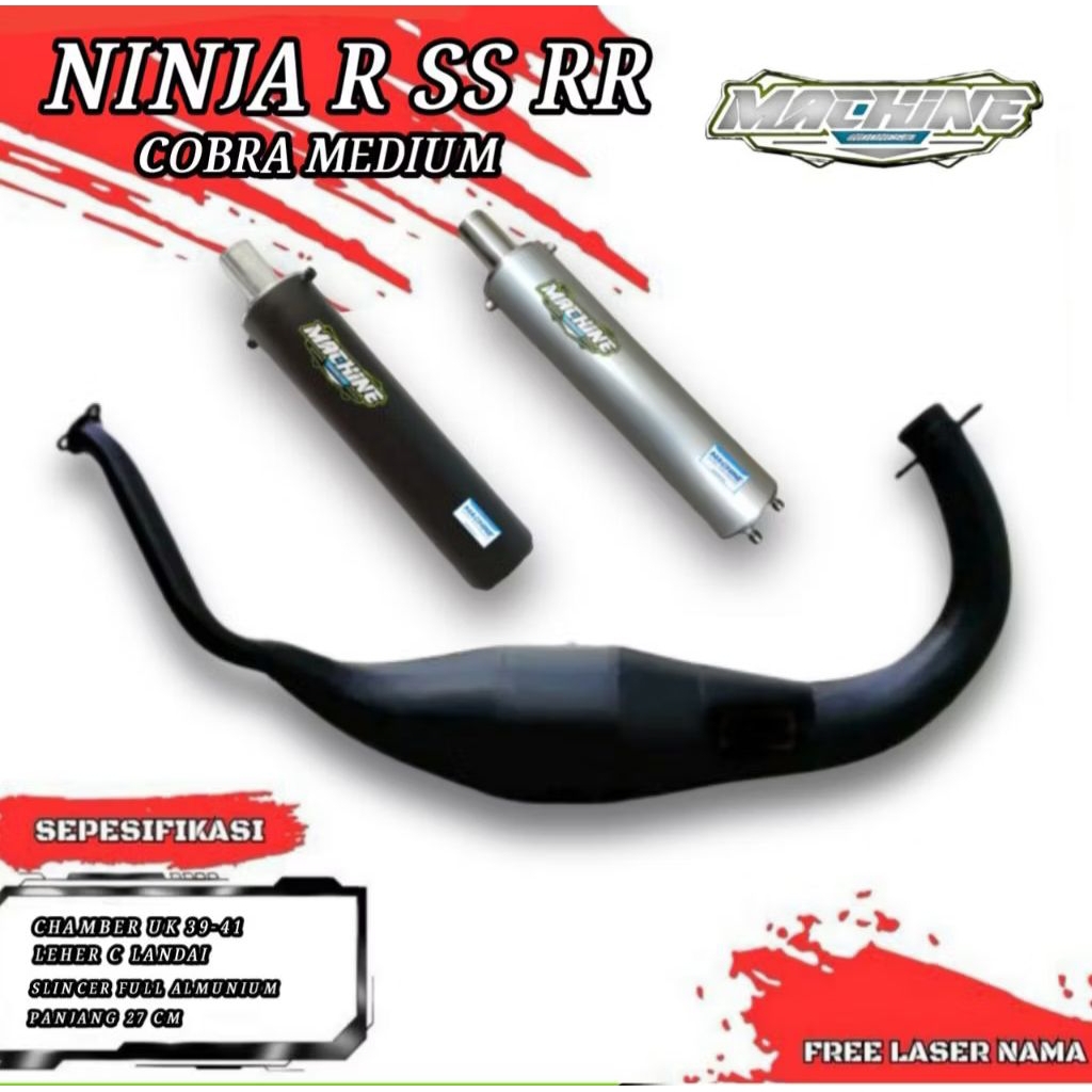 KNALPOT NINJA R SS RR COBRA MEDIUM LANDAI ORIGINAL MACHINE BUKAN CMS RS1 RTX