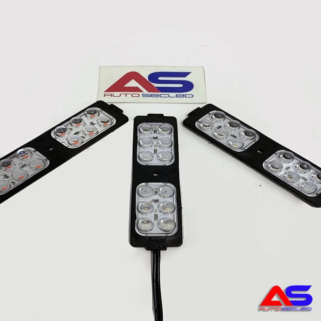 Lampu Led Plasma 12 Led Mata Flash Kedip Lampu Kolong 12 Volt / 24 Volt Motor Truck Kedap Kedip