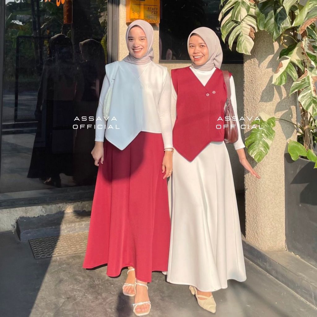 Naomi Vest Set - Set Blazer Wanita - Vest Outer Set - Setelan Rok wanita