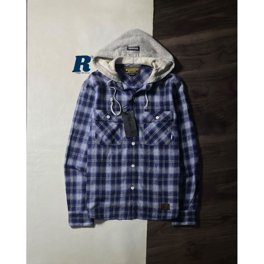 Kemeja Lengan Panjang Flannel Shirt Veterano 4 Pocket NEIGHBORHOOD JAPAN Size L Unisex With Tag