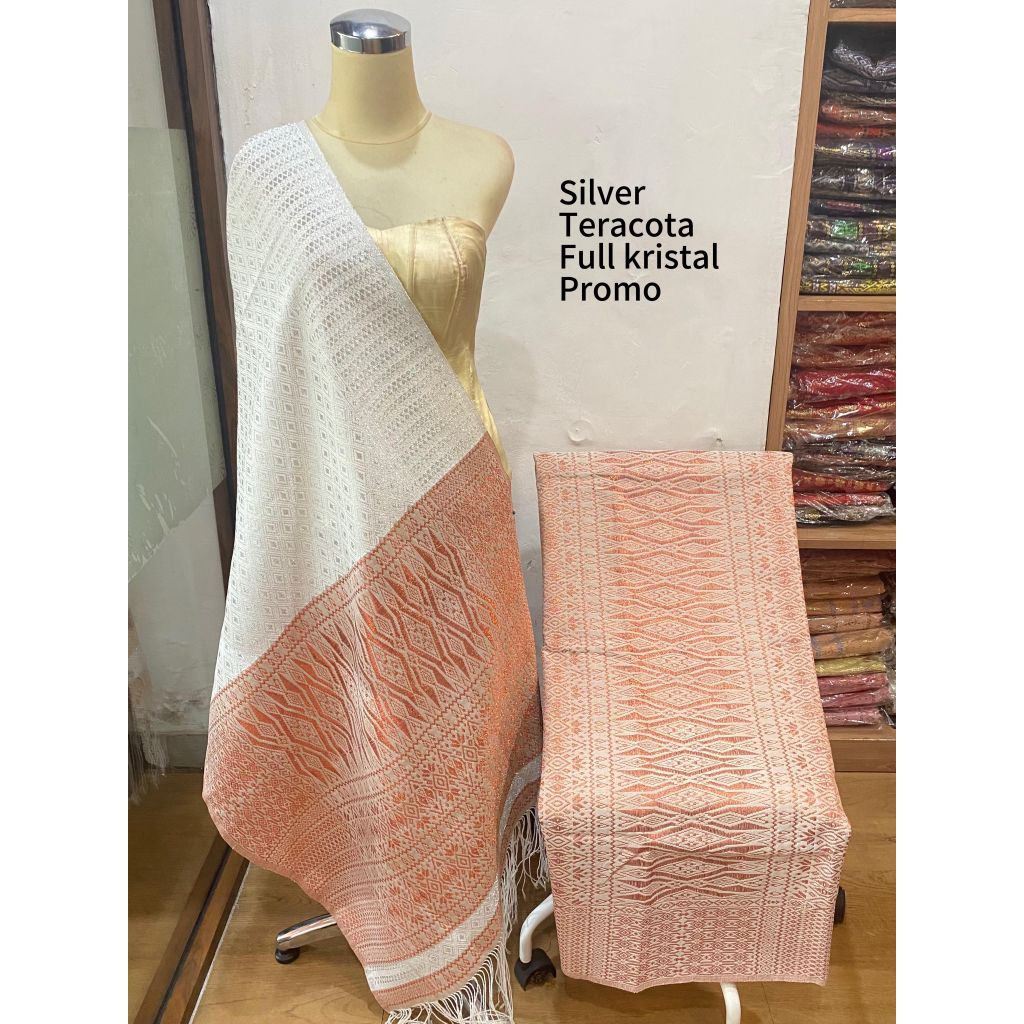 SONGKET TUMTUMAN FULL KRISTAL TANPA SAMBUNG EXCLUSIVE